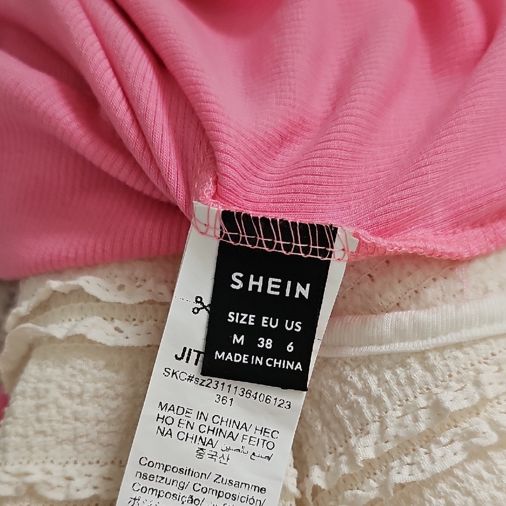 New Two Shirts Pink Ruffle Top, Cream Ruffle T-shirt Perfect For Spring! - Picture 8 of 12